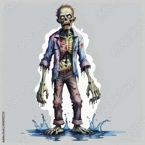 Zombie Ilustration Design Very terrifying