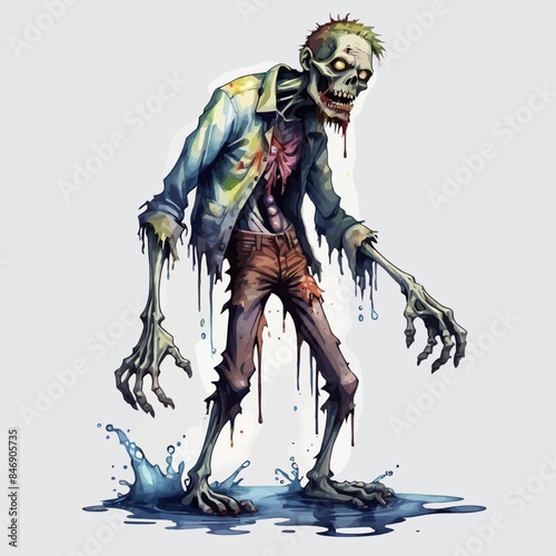 Zombie Ilustration Design Very terrifying
