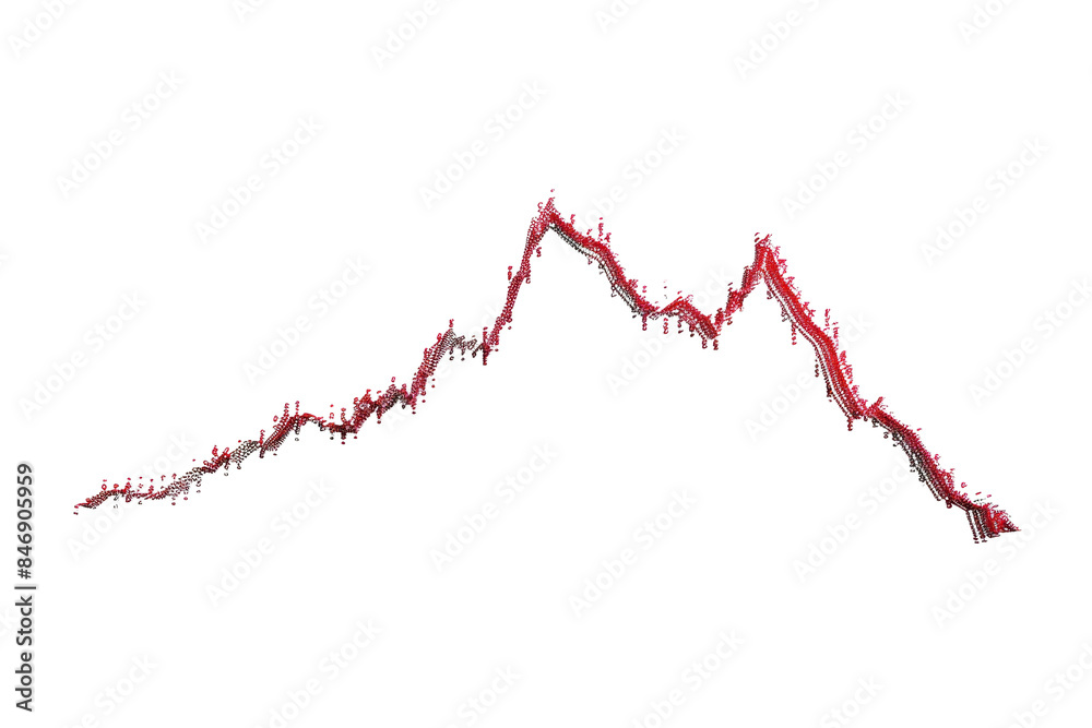A red line graph showing a dramatic decline, depicting financial loss or stock market crash, isolated on a transparent background. A red line graph showing a dramatic decline, depicting financial loss or stock market crash, isolated on a transparent background.