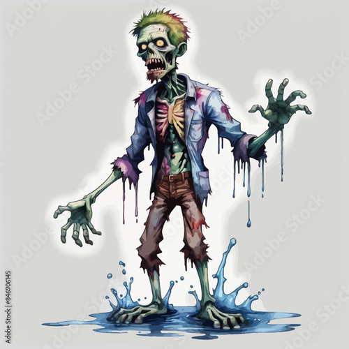 Zombie Ilustration Design Very terrifying