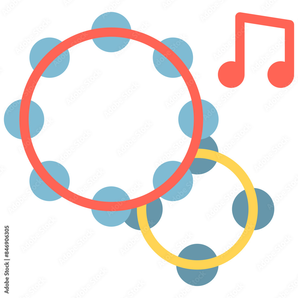 tambourine flat icon tambourine flat icon