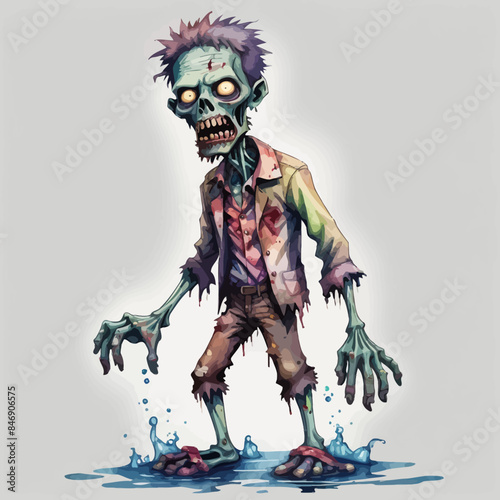Zombie Ilustration Design Very terrifying