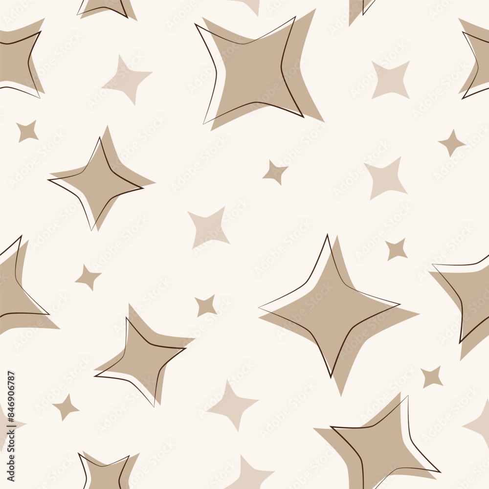 Obraz premium floral vector seamless pattern in beige colors botanical ornament