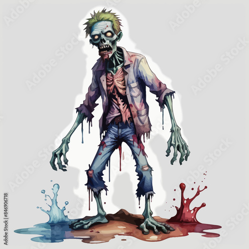 Zombie Ilustration Design Very terrifying