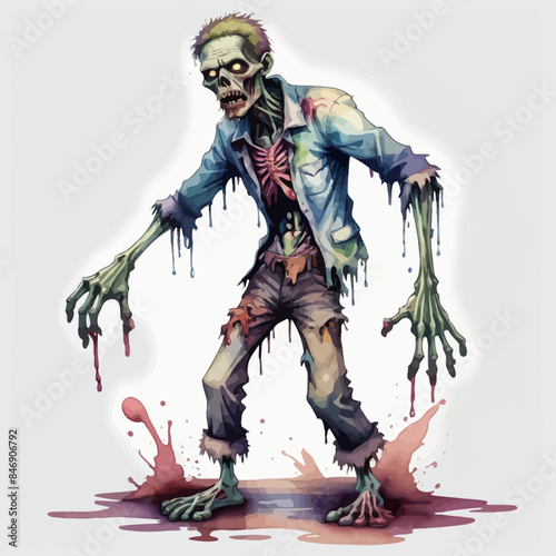 Zombie Ilustration Design Very terrifying