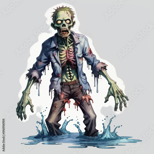 Zombie Ilustration Design Very terrifying