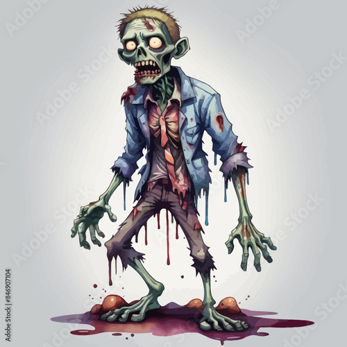 Zombie Ilustration Design Very terrifying