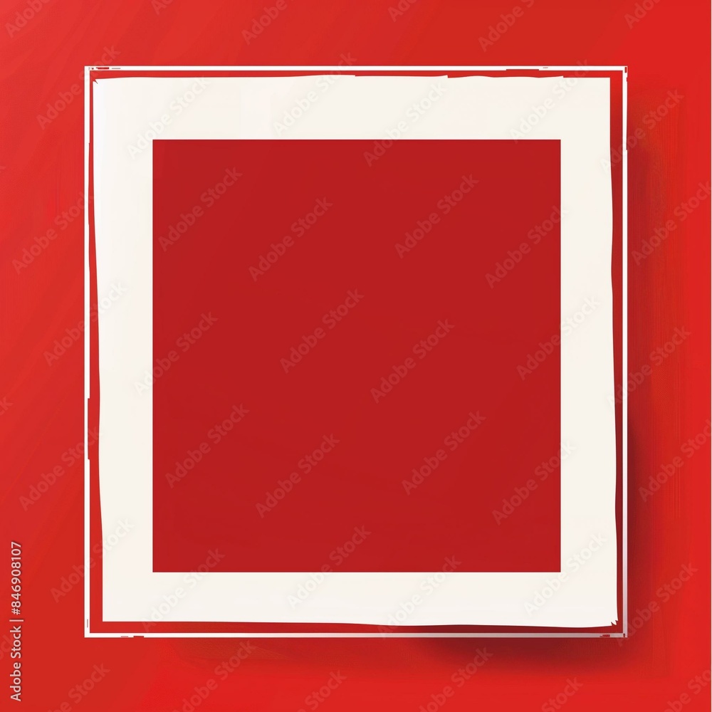 Minimalistic Red and White Square Design on Red Background. Minimalistic Red and White Square Design on Red Background.