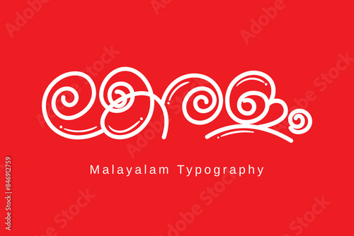 Malayalam typography letter style