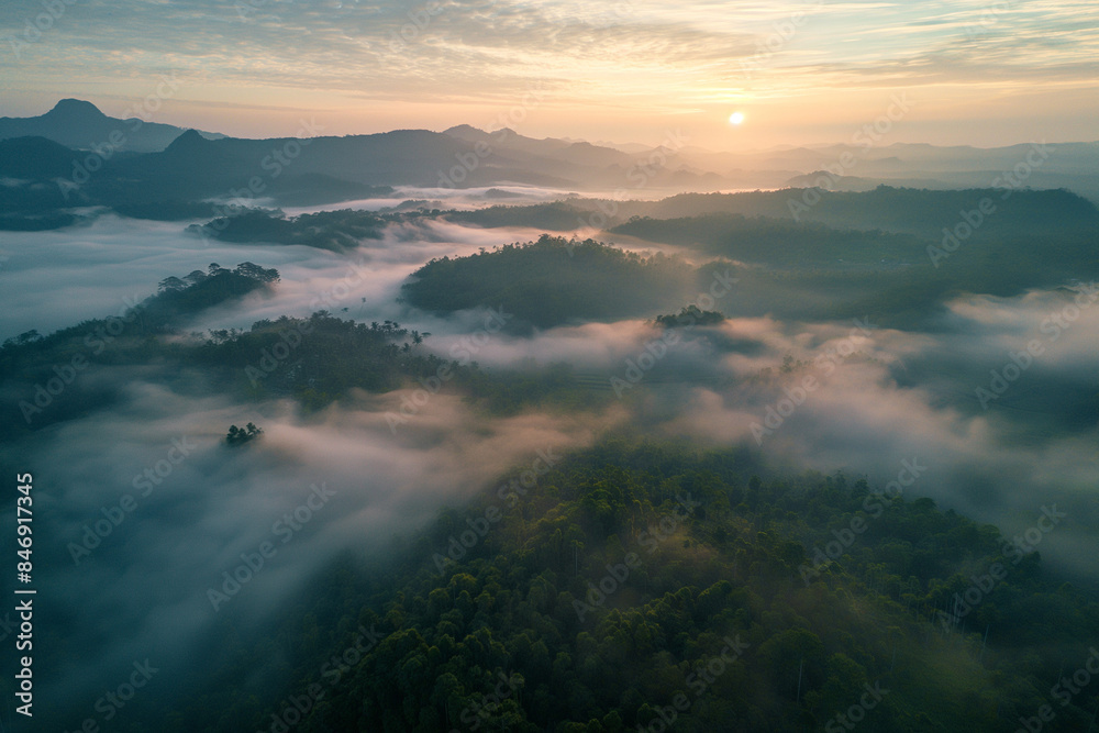 Fototapeta premium fog over the mountains