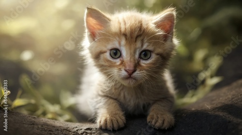 Golden Kitten Enjoying the Outdoors