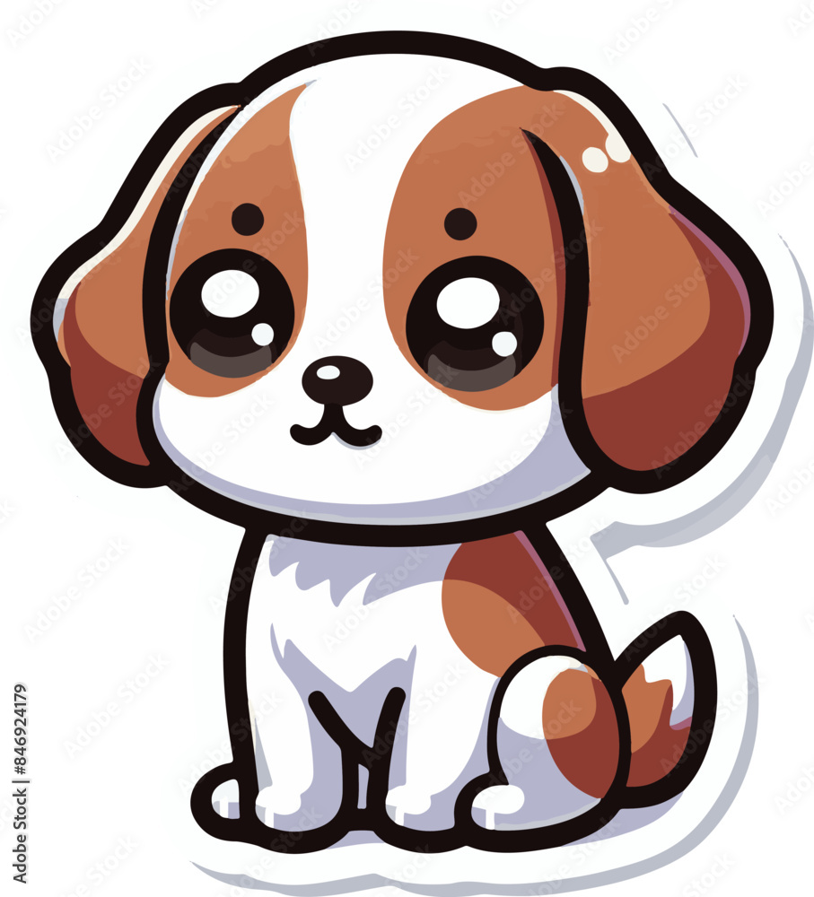 Cute Baby Dog Stickers Vector Art Illustrations Cute Baby Dog Stickers Vector Art Illustrations
