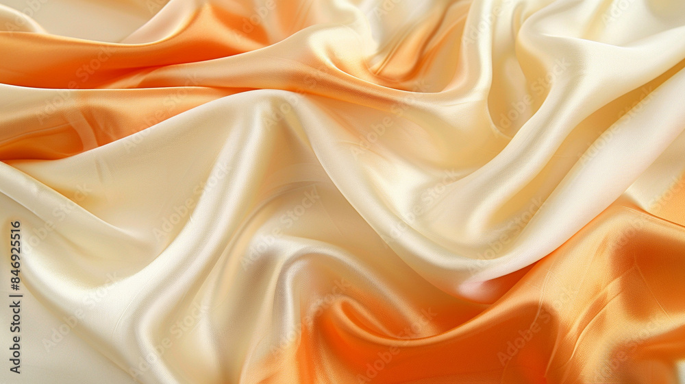 Obraz premium Orange and Beige silk background 