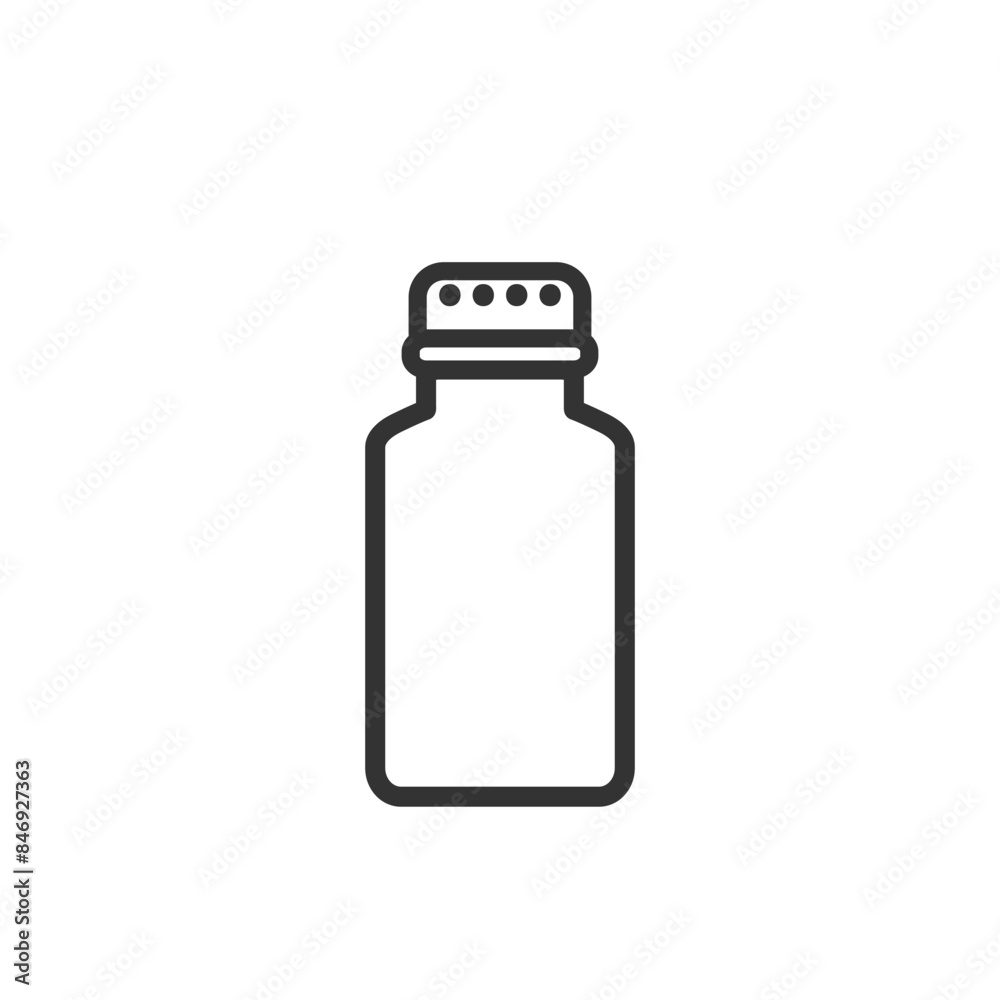 Minimalist outline salt or pepper shaker icon. Line pictogram of kitchen condiment container with editable stroke isolated on white. Minimalist vector illustration for web design and mobile interface Minimalist outline salt or pepper shaker icon. Line pictogram of kitchen condiment container with editable stroke isolated on white. Minimalist vector illustration for web design and mobile interface