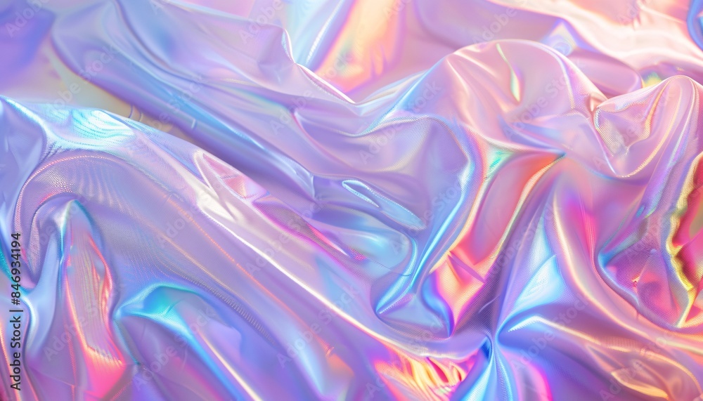 Fototapeta premium Holographic Abstract Wave Swirl Background