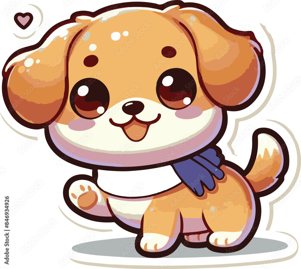 Cute Baby Dog Stickers Vector Art Illustrations Cute Baby Dog Stickers Vector Art Illustrations
