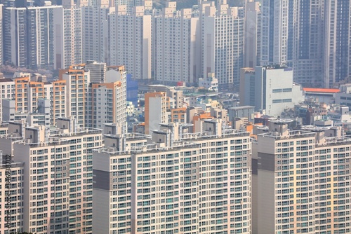 Apartment buildings of Dongnae district in Busan photo