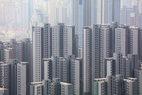 Apartment buildings of Dongnae district in Busan photo