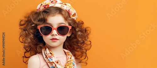 Young girl with curly hair ...