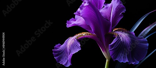 Purple flower with yellow s...