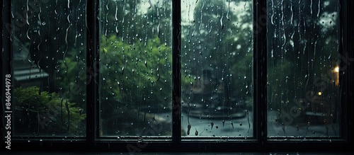 Rain descending down the cl...