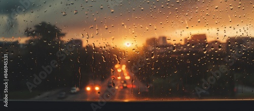 Raindrops on a window revea...
