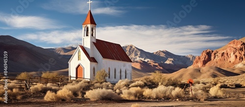 An ancient church stands am...