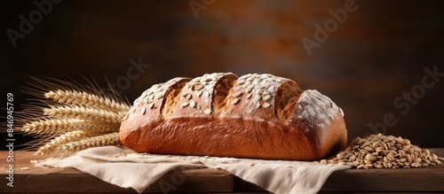 A freshly baked multigrain ...