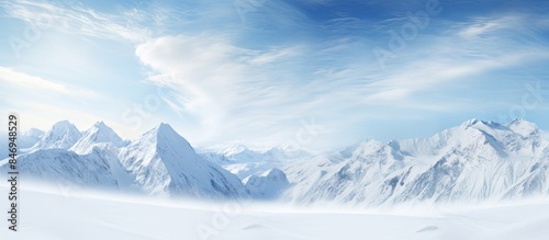 Mountains enveloped in fres...