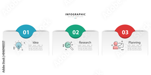 Infographic 3 Step timeline journey, calendar Flat simple infographics design template. presentation graph. Business concept with 3 options, vector illustration.