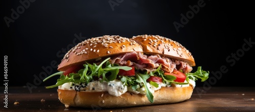 Sandwich showcasing cream c...