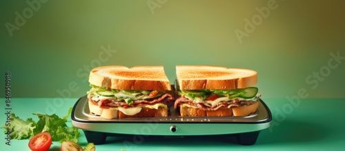 A person using a sandwich m...