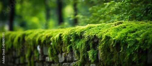 Lush green moss covering a ...