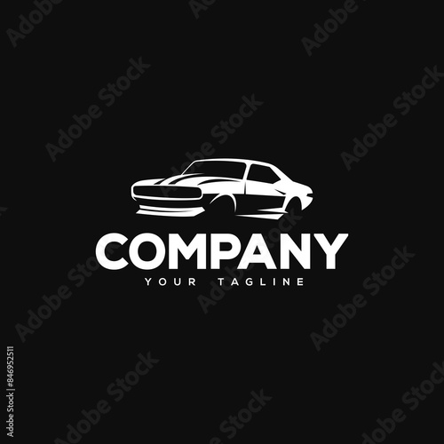 Creative logo design depicting a fast car. 