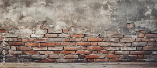 Weathered vintage brick wal...