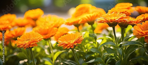 Vivid orange calendula flow...