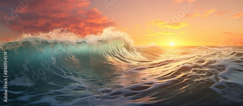 Ocean wave captured in the ...