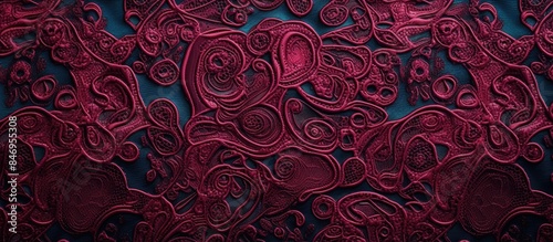 Close-up of intricate red a...