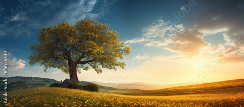 The lone tree, surrounded b...