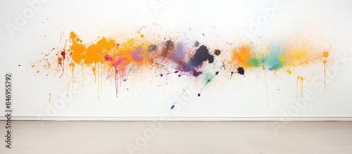 Large vivid paint splatter ...