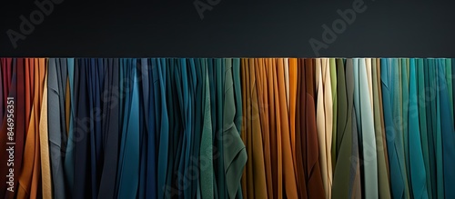 Rows of vibrant fabric piec...