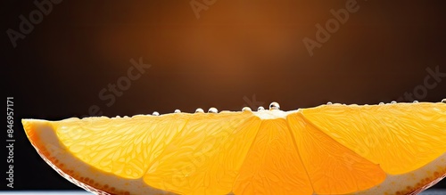 Half of an orange resting o...