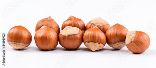 Multiple hazel nuts placed ...