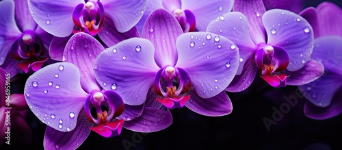 Violet orchid flower close-...