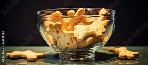 Glass bowl filled with a va...