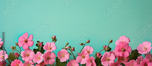 Beautiful pink flowers in f...