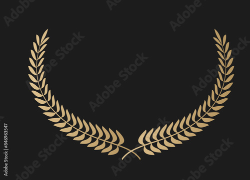 Lorbeerkranz in Gold, Vektor