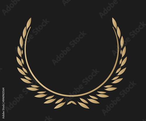 Lorbeerkranz in Gold, Vektor