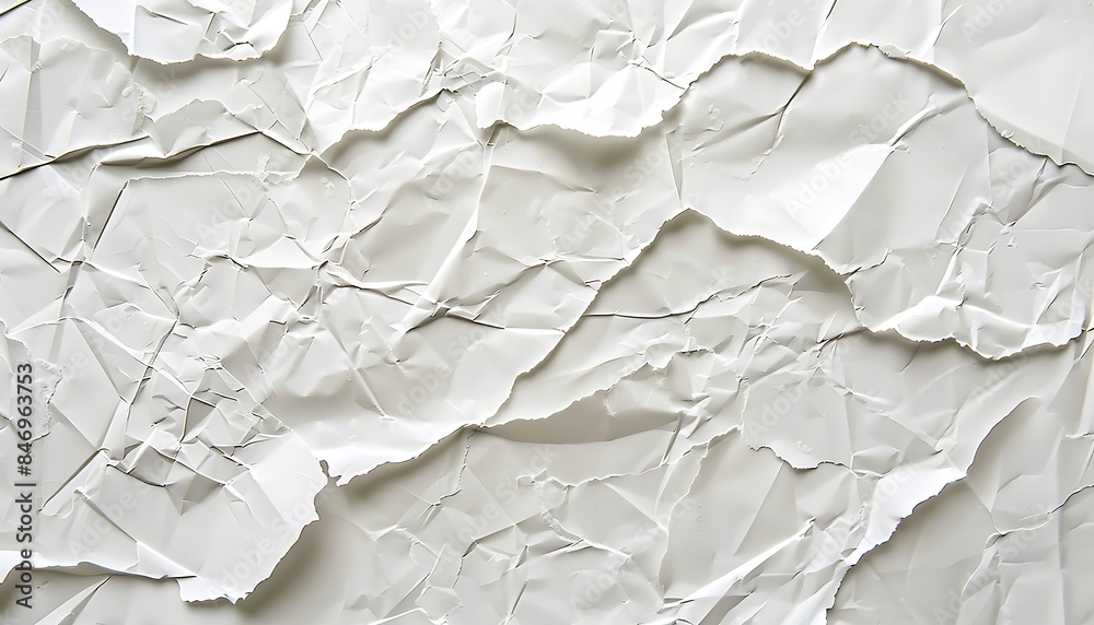 white crumpled paper with creased edges white crumpled paper with creased edges