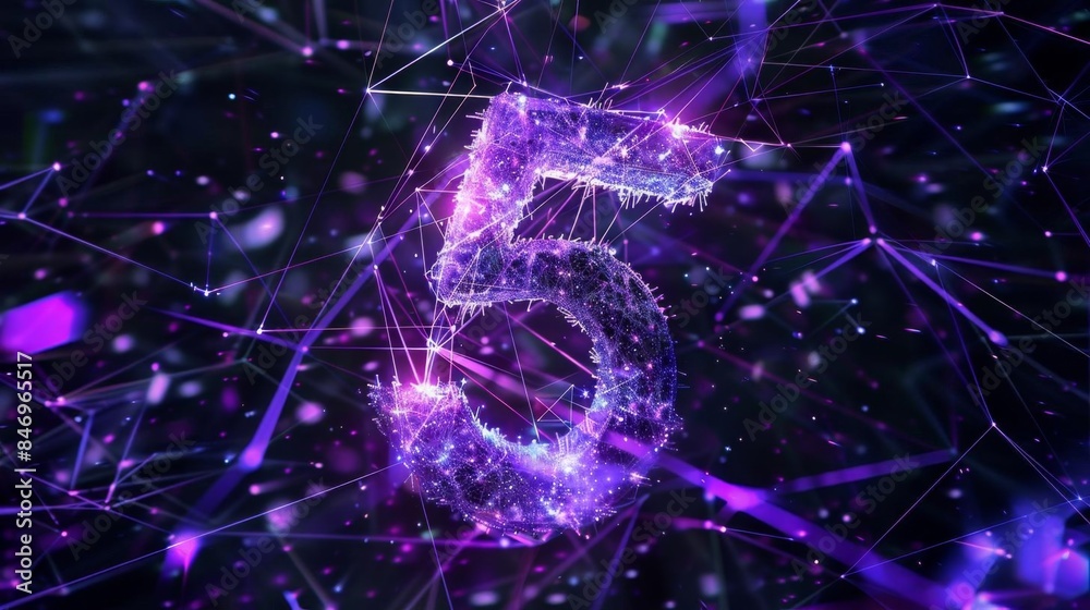 Hyperrealistic photo of the number 5 Hyperrealistic photo of the number 5